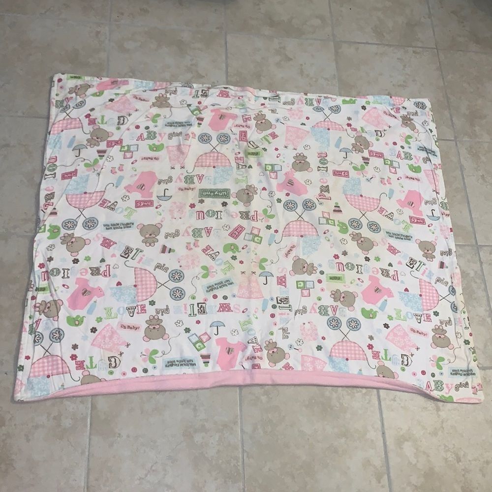 Baby Girl Quilt 39” x 32” - Picture 2 of 7